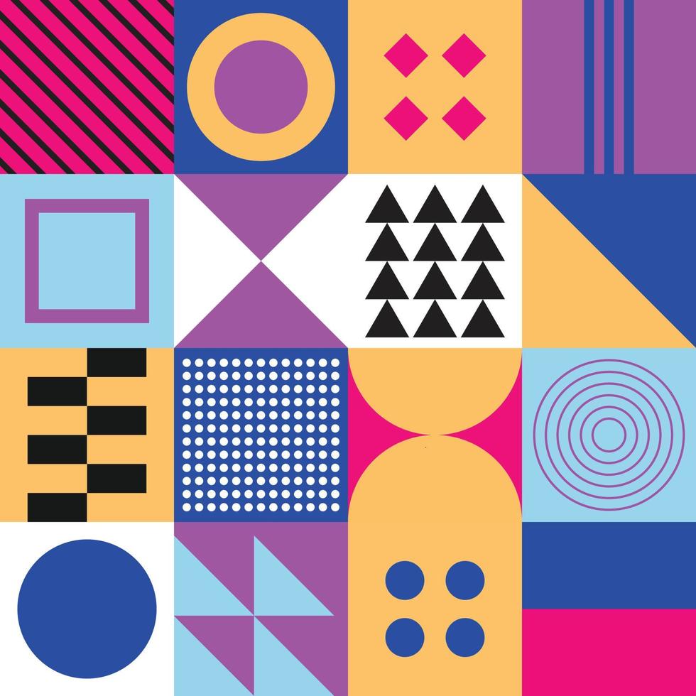 Seamless Geometric or Abstract Pattern Background Neo Geo Vector Template