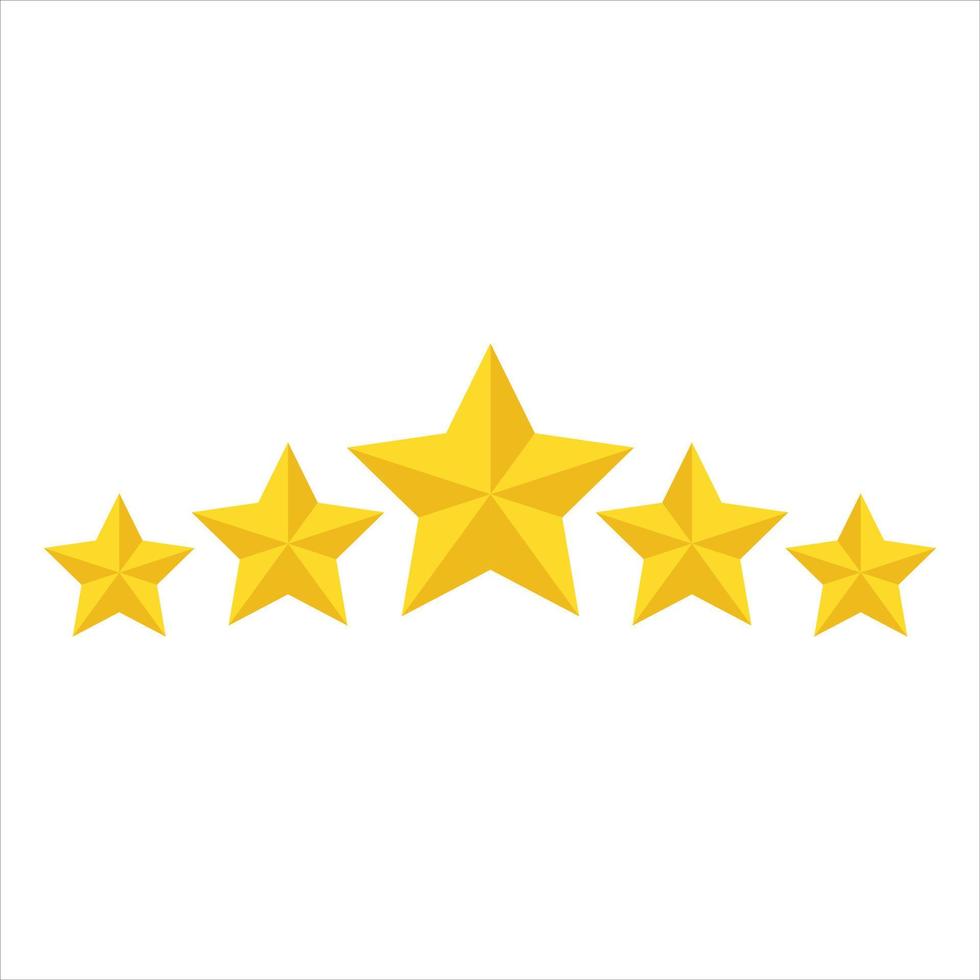 Five stars Flat Icons vector