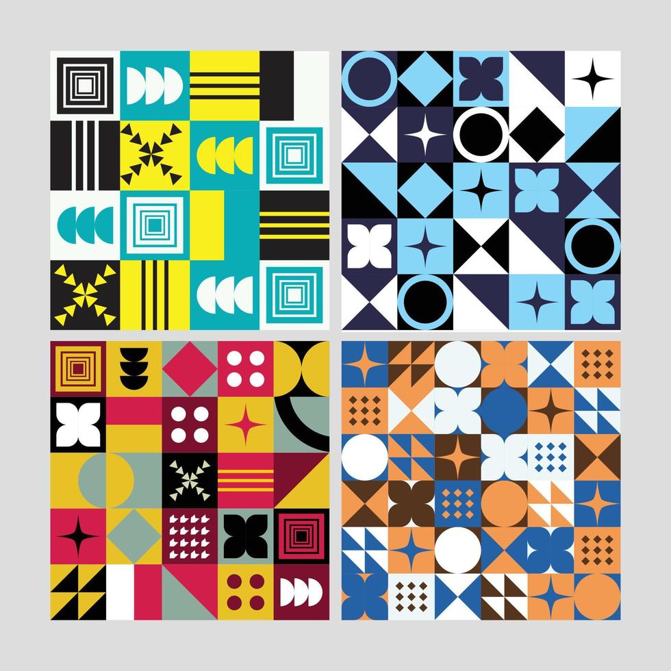 Seamless Geometric or Abstract Pattern Background Neo Geo Vector Template