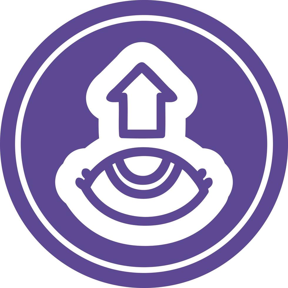 eye looking up icon 10627856 Vector Art at Vecteezy