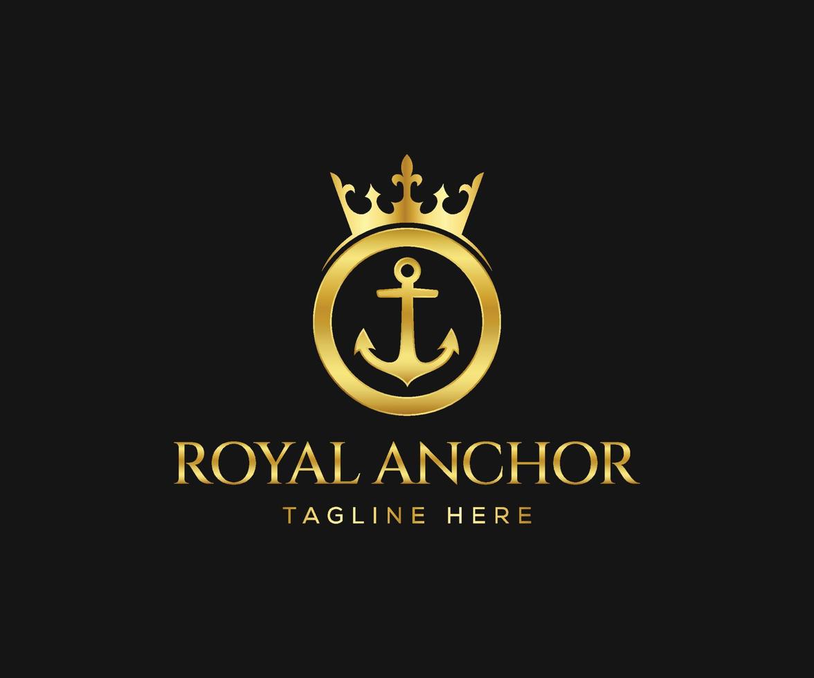 Royal Anchor Logo Vector Template