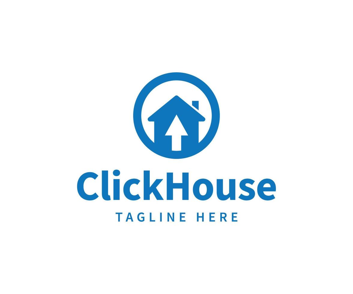 House Click Logo. Click House Logo Template vector