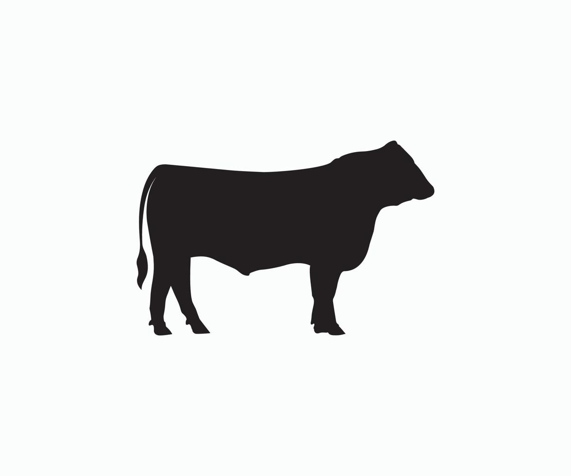 Angus Cow Silhouette Vector. Angus, Decree, Cattle, Cows, Bull, Cow, Intimidate, Art, Artwork, Painting, Silhouette. vector