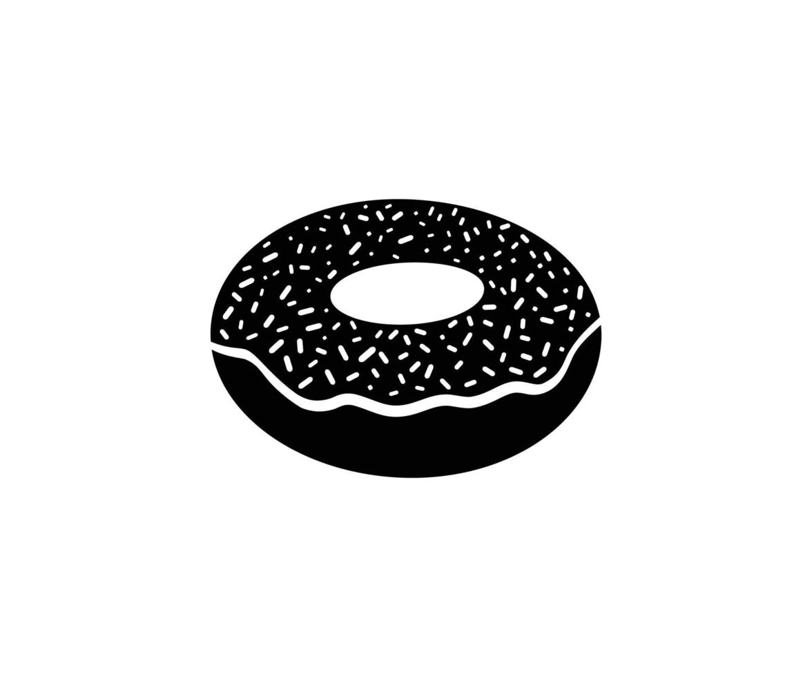 plantilla de vector de icono de donut. diseño de logotipo de icono de vector de donut.