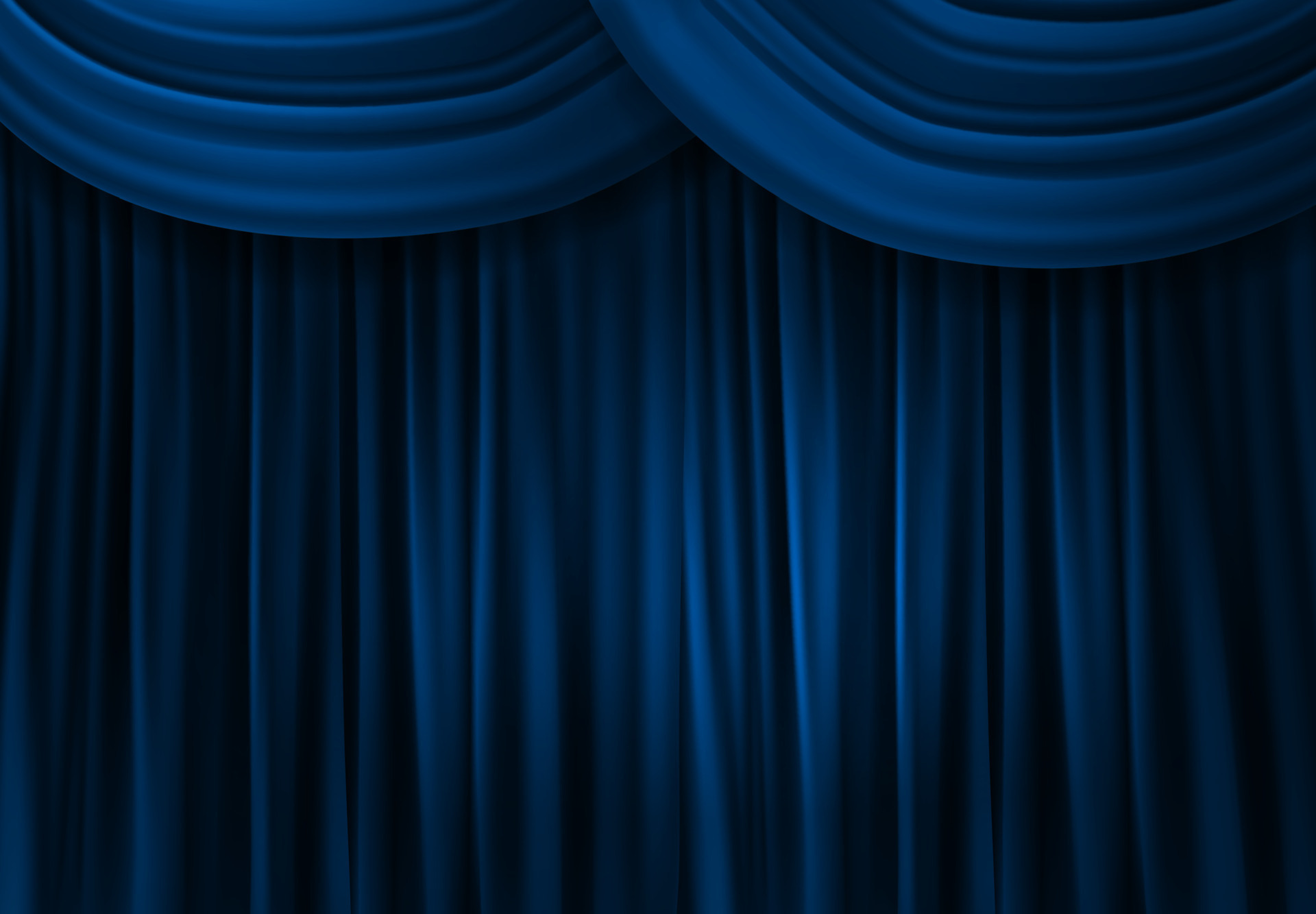 Blue Curtain Closes On Stage Background Vector Ilration 10628224 Art At Vecy