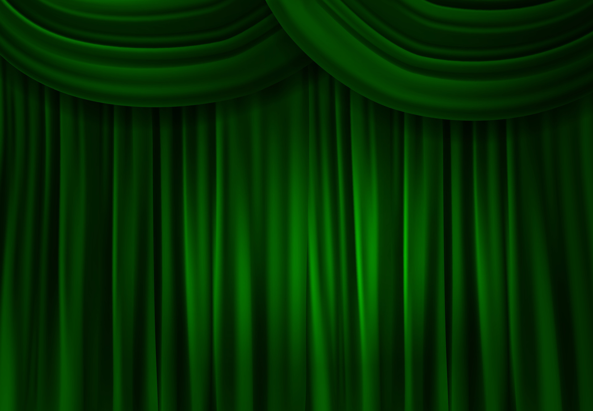 Green Curtain Closes on Stage Background. vector Illustration. 10628225  Vector Art at Vecteezy