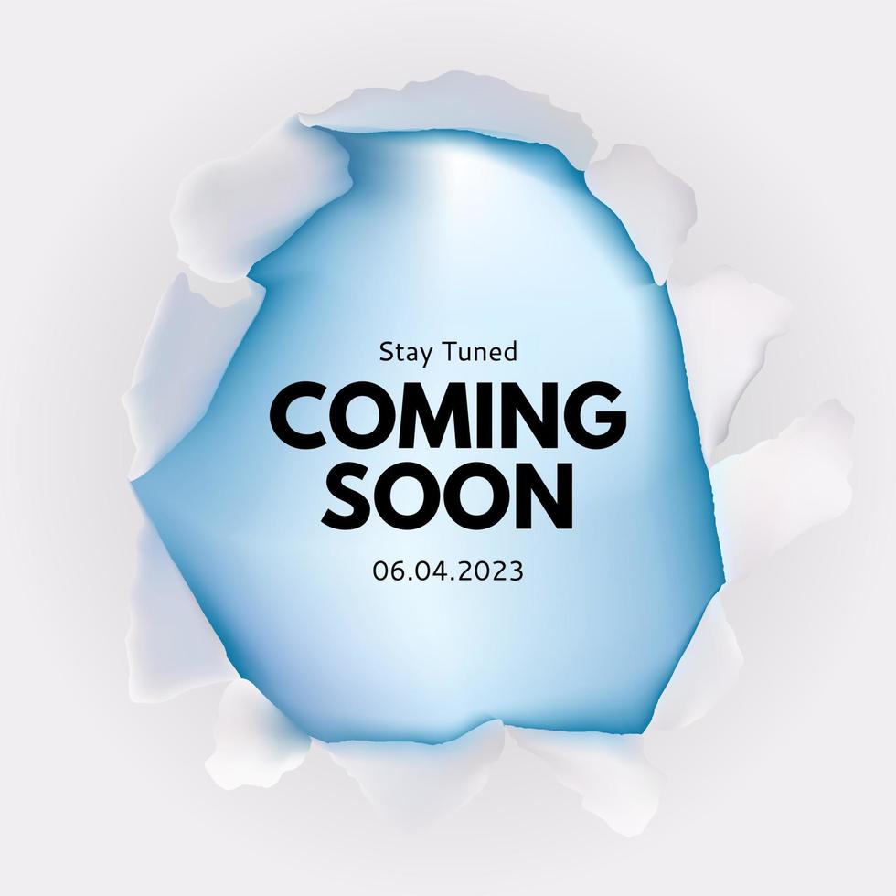 Coming Soon Abstract Poster. Vector Illustration