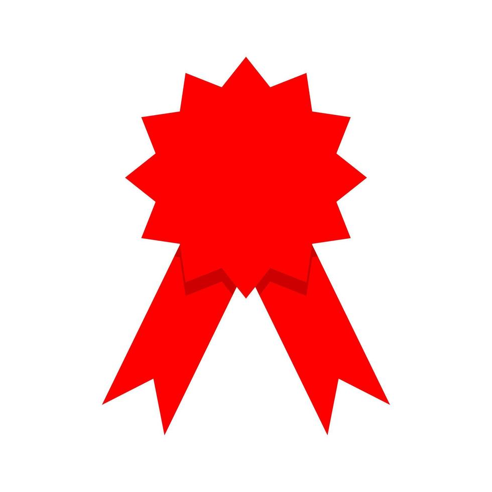 cinta roja con forma de estrella para decoración aislada en fondo blanco vector