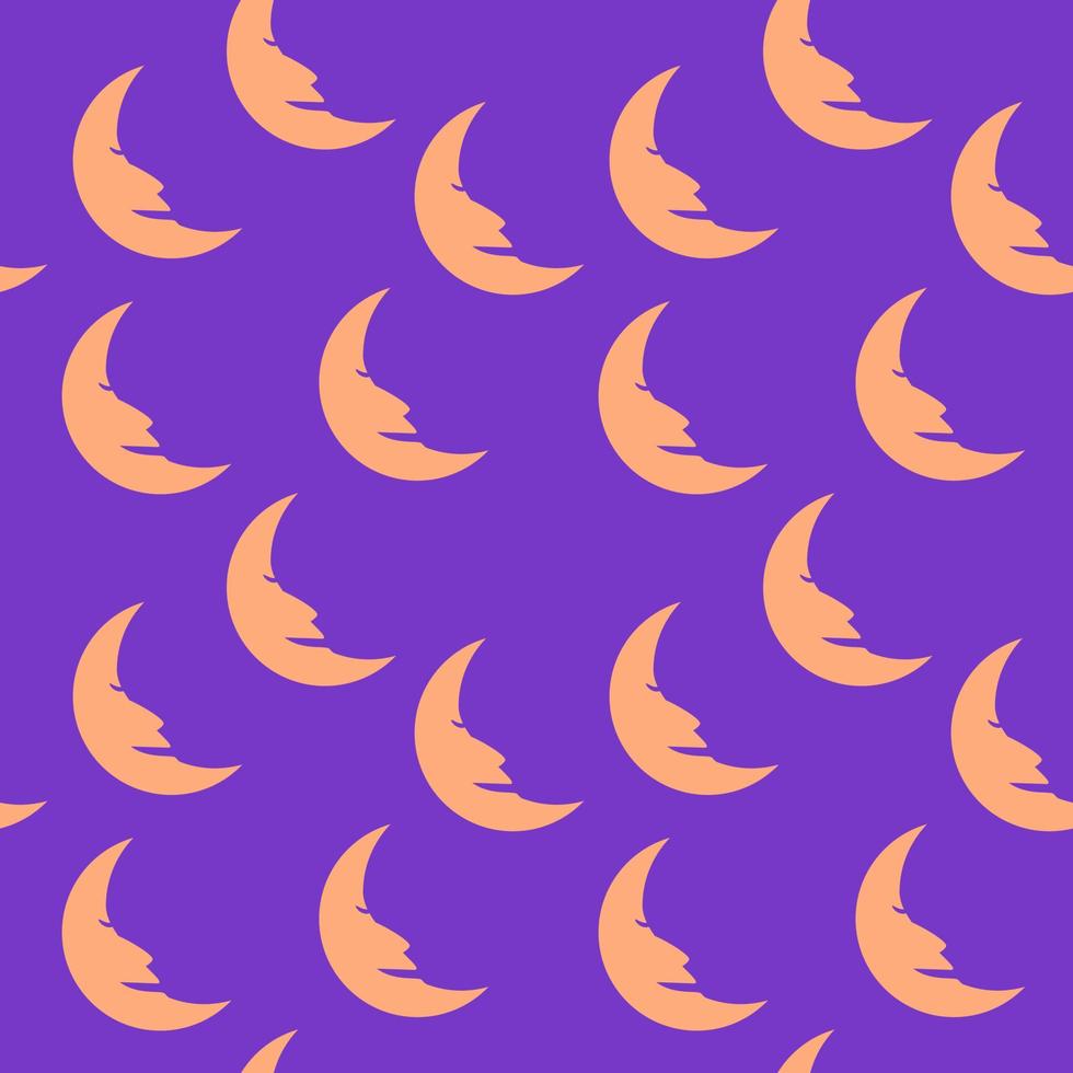 abstract moon seamless pattern background vector