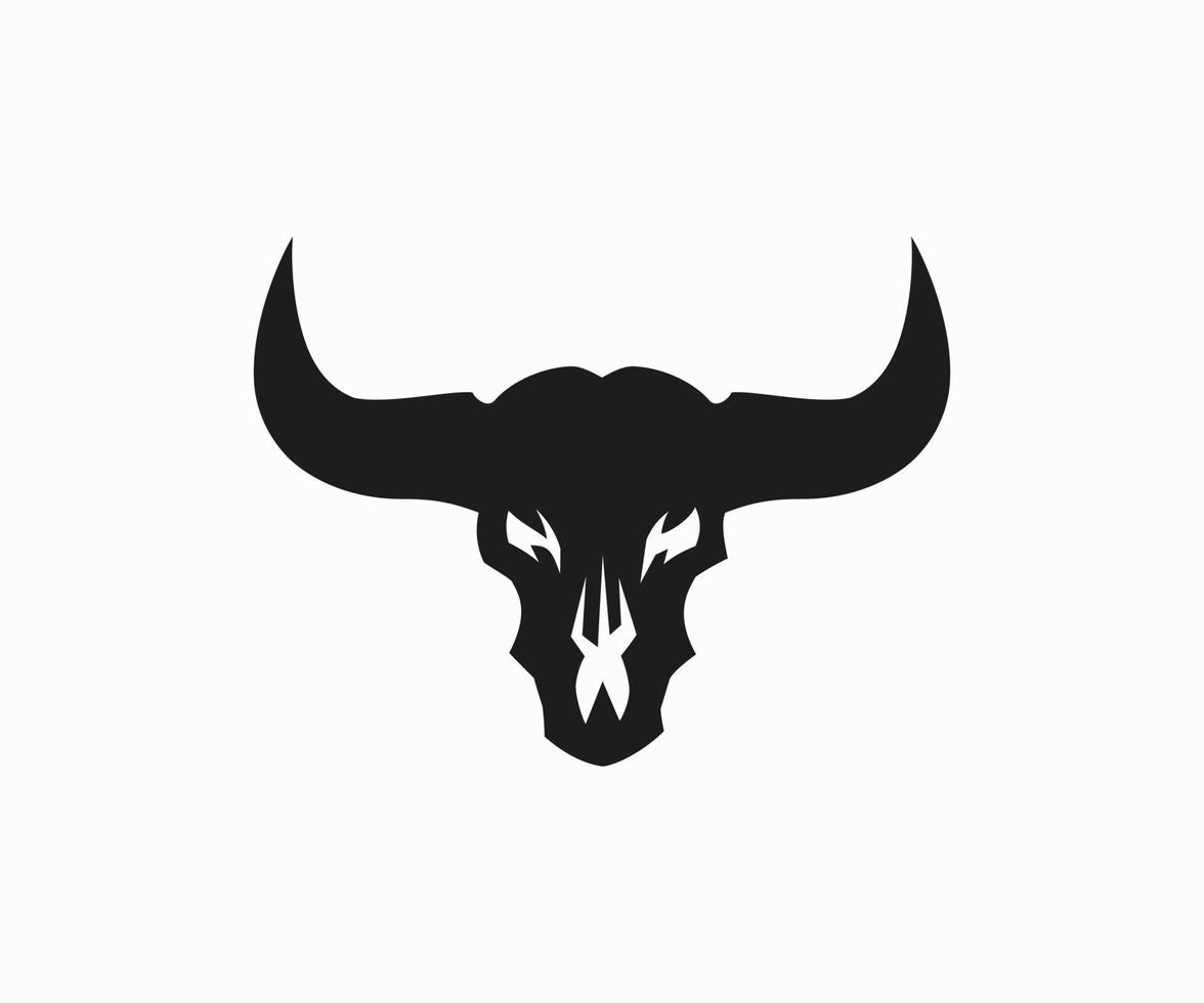 Cow Skull Vector Icon. Bull Skull icon vector. Cow, Bull, Ox Skull Vector Template.