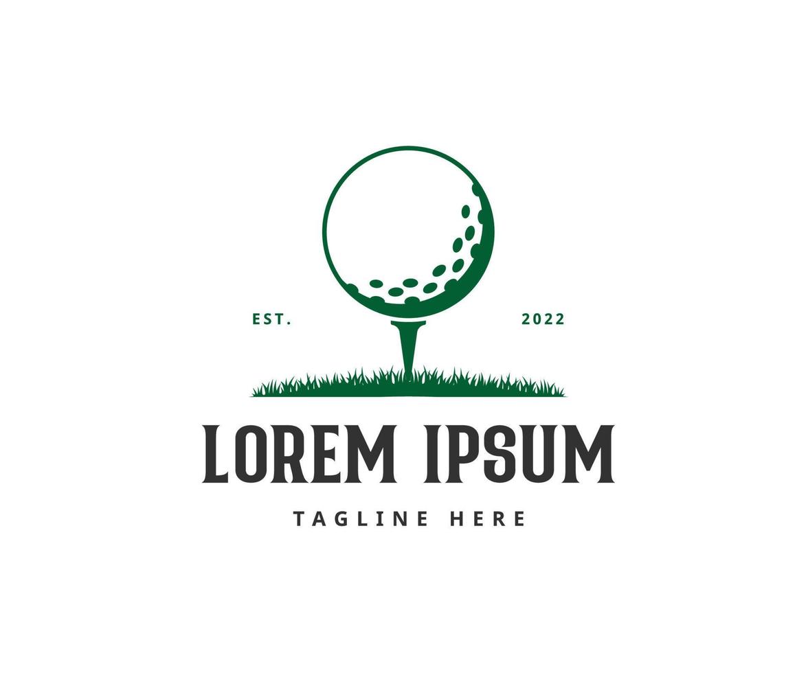 logotipo de golf, vector de plantilla de diseño de logotipo de golf.