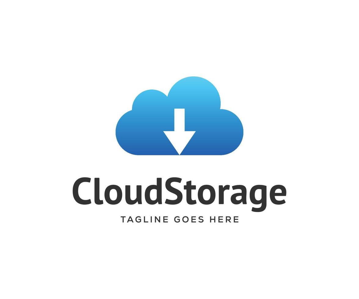Cloud Storage Logo Design. Cloud Logo Design. vector