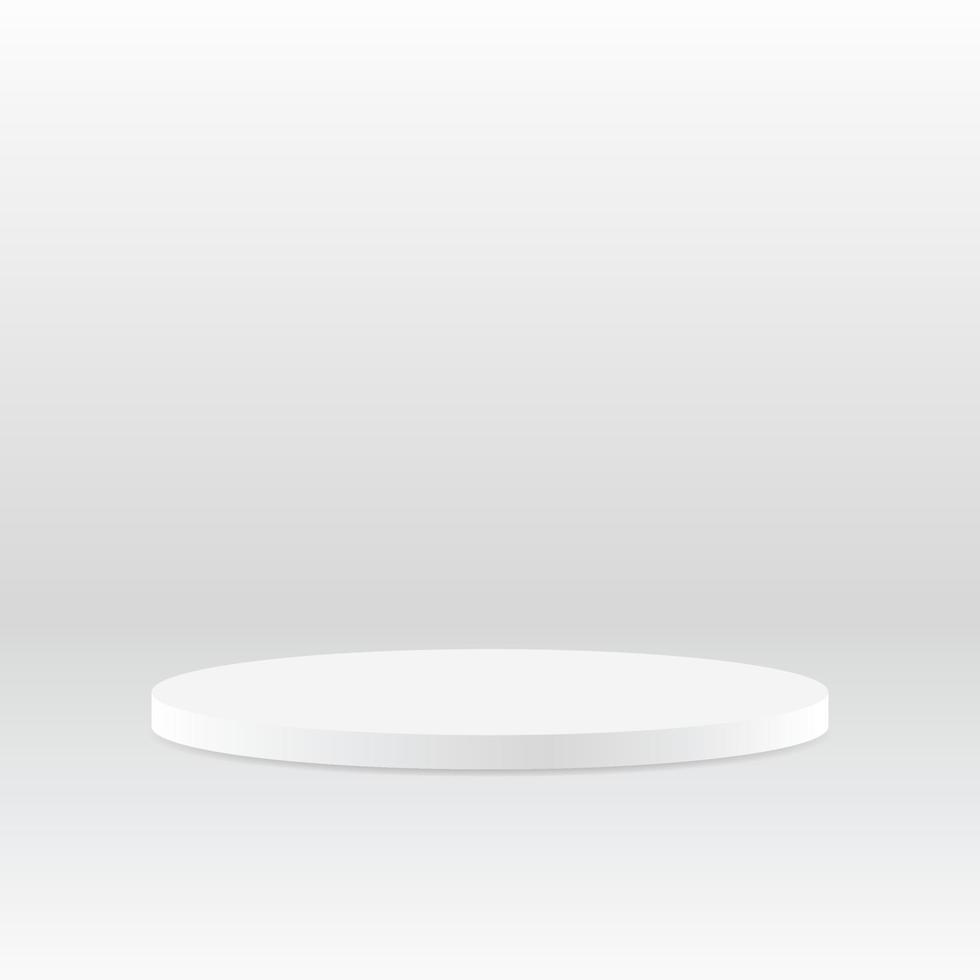 blnk white podium on white background for product display advertisement and graphic design element vector