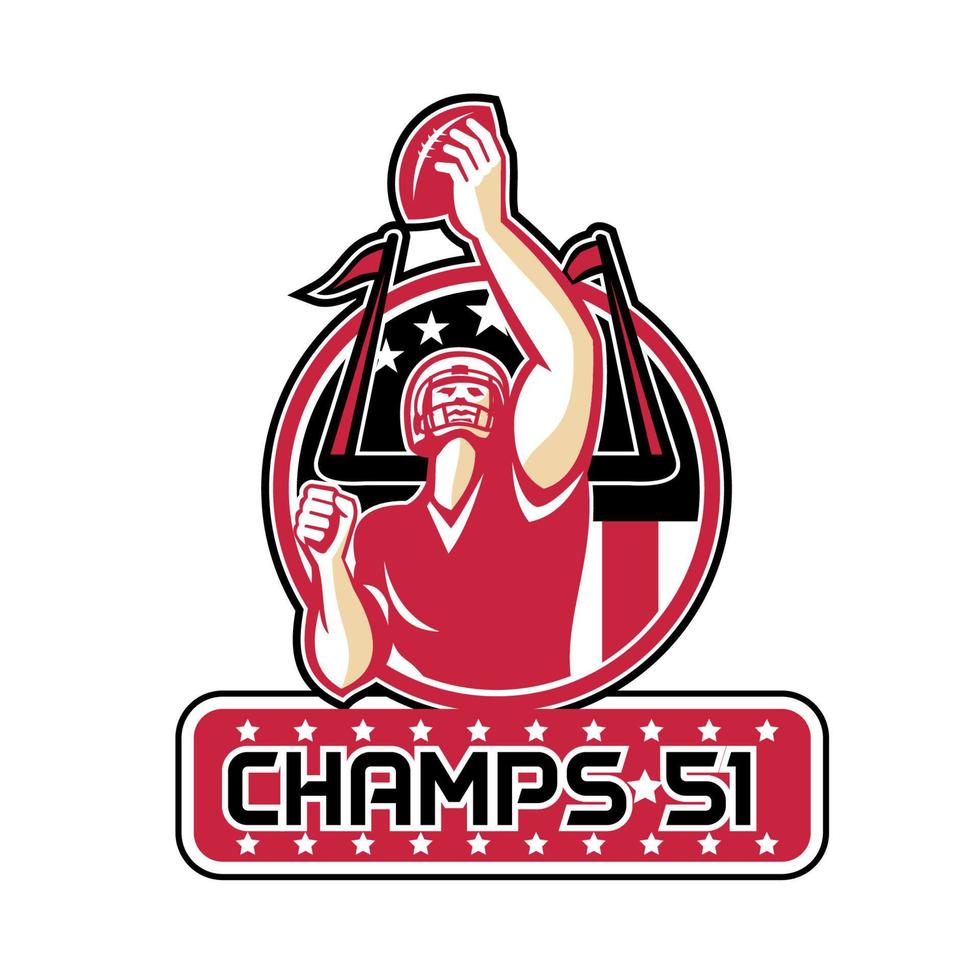 Football Champs 51 Atlanta Retro vector