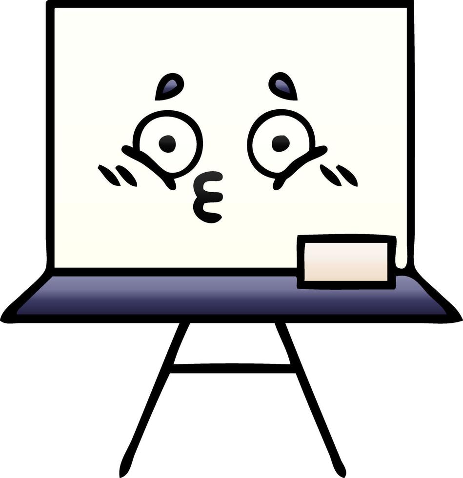 gradient shaded cartoon white board vector