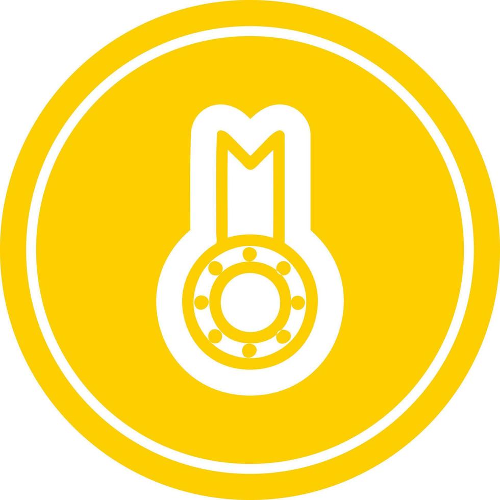 medal award circular icon vector