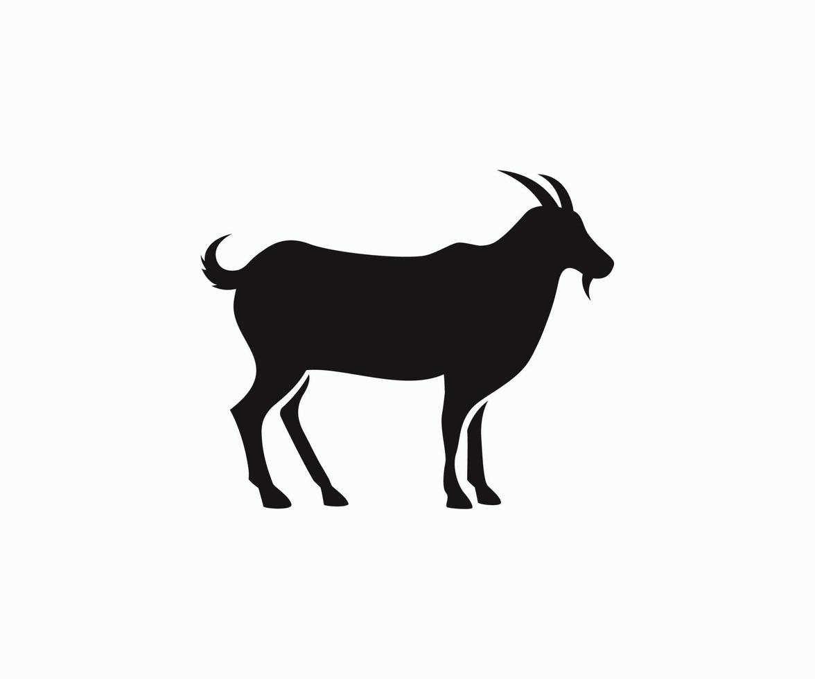 Goat Vector Icon Logo Design. Goat Farm Icon Vector Design Simple Flat Style Template.