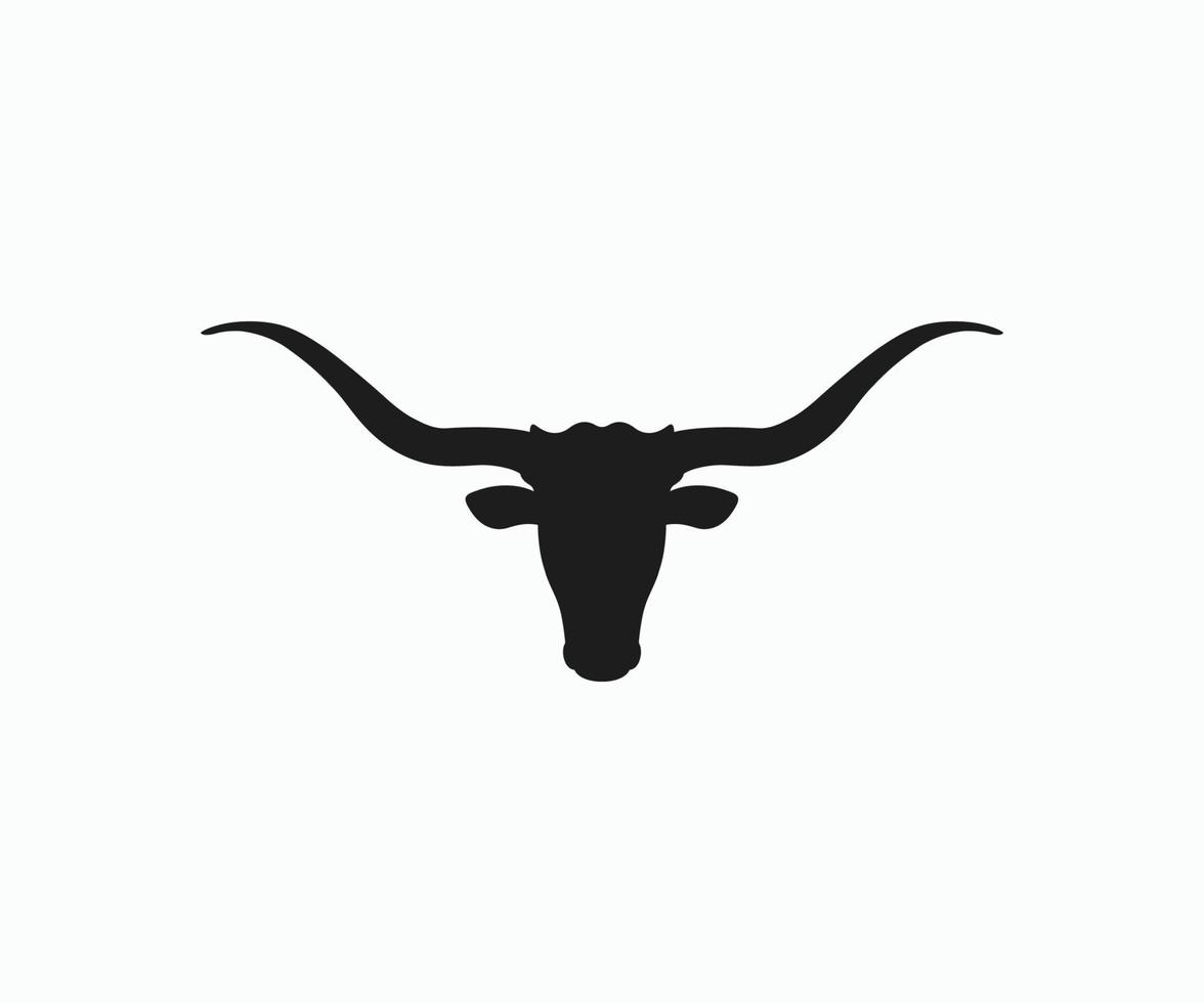 Silhouette Texas Longhorn Vector. Bull Head Logo Icon Vector. vector
