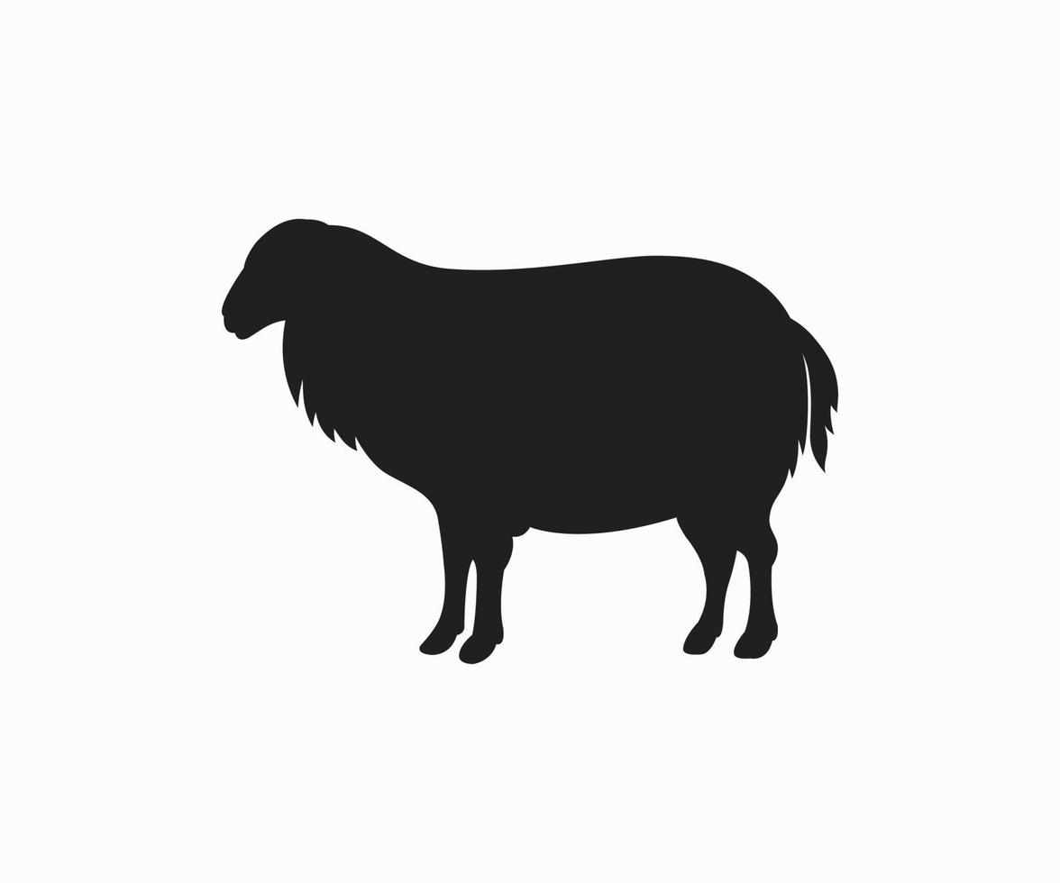 Sheep Silhouette Vector Icon. Lamb Vector Icon Template.