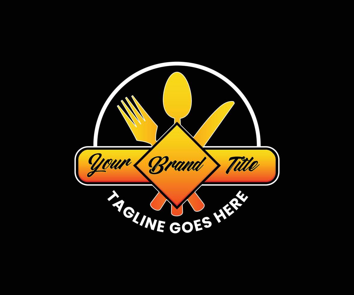 Vintage restaurant logo design vector Template.