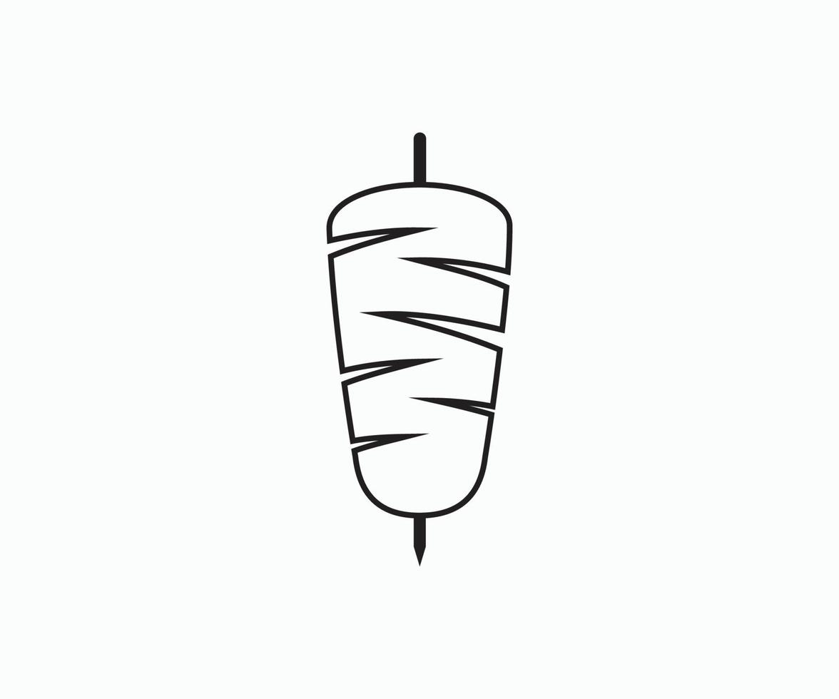 Doner kebab logo. Doner kebab logo. Doner shawarma on white background. vector