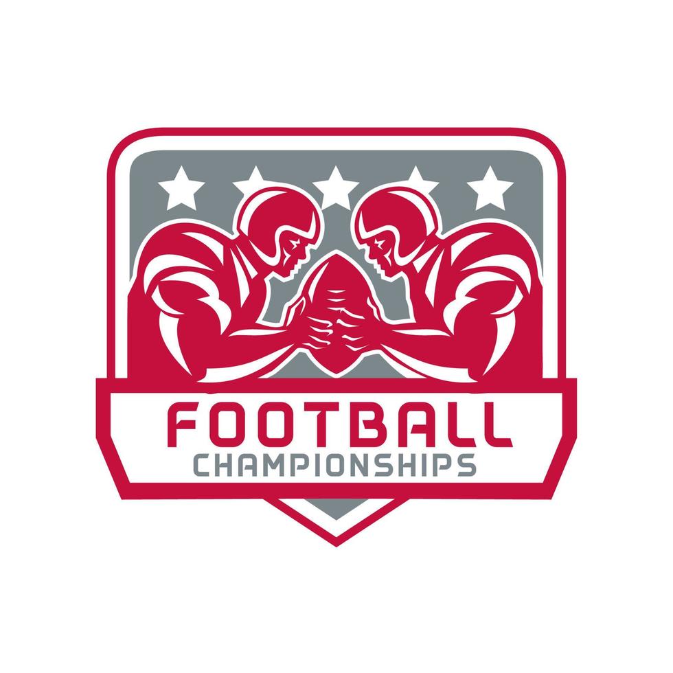 American Football Championship Crest Retro vector