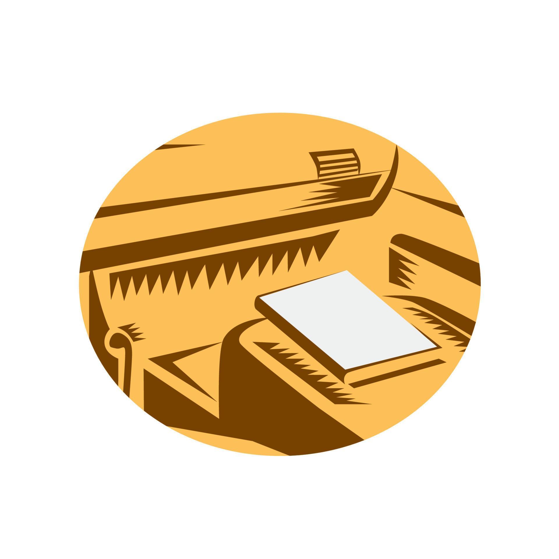 Book On Car Seat Driver Point of View Circle Woodcut 10629665 Vector