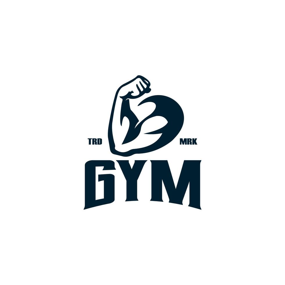 ilustración de plantilla de fitness de gimnasio de logotipo vintage vector