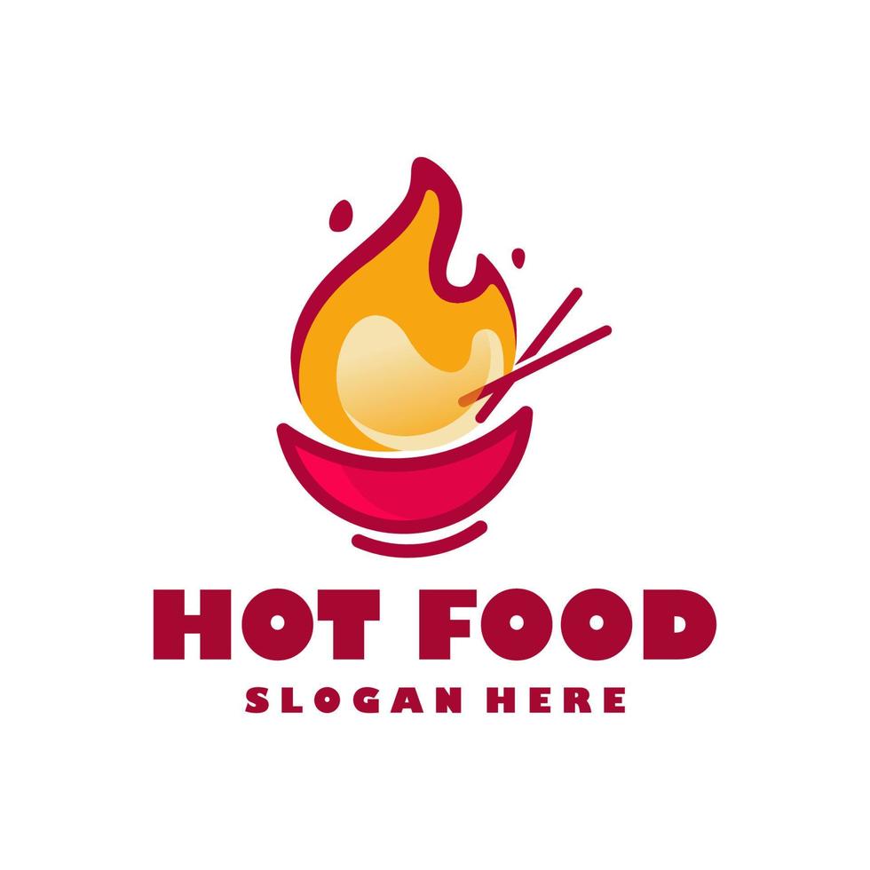 asian hot food logo design template illustration vector