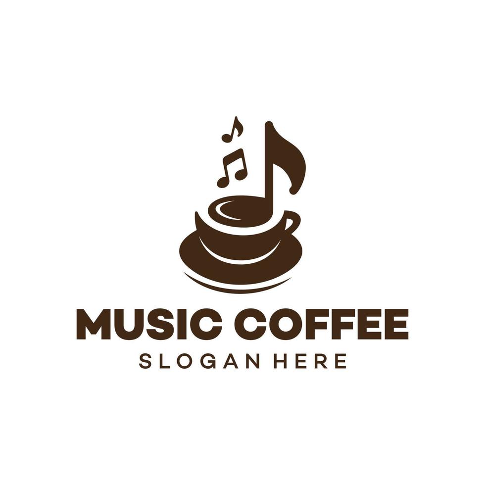 Coffee , cafe, music cup Logo mug icon Template vector icon design