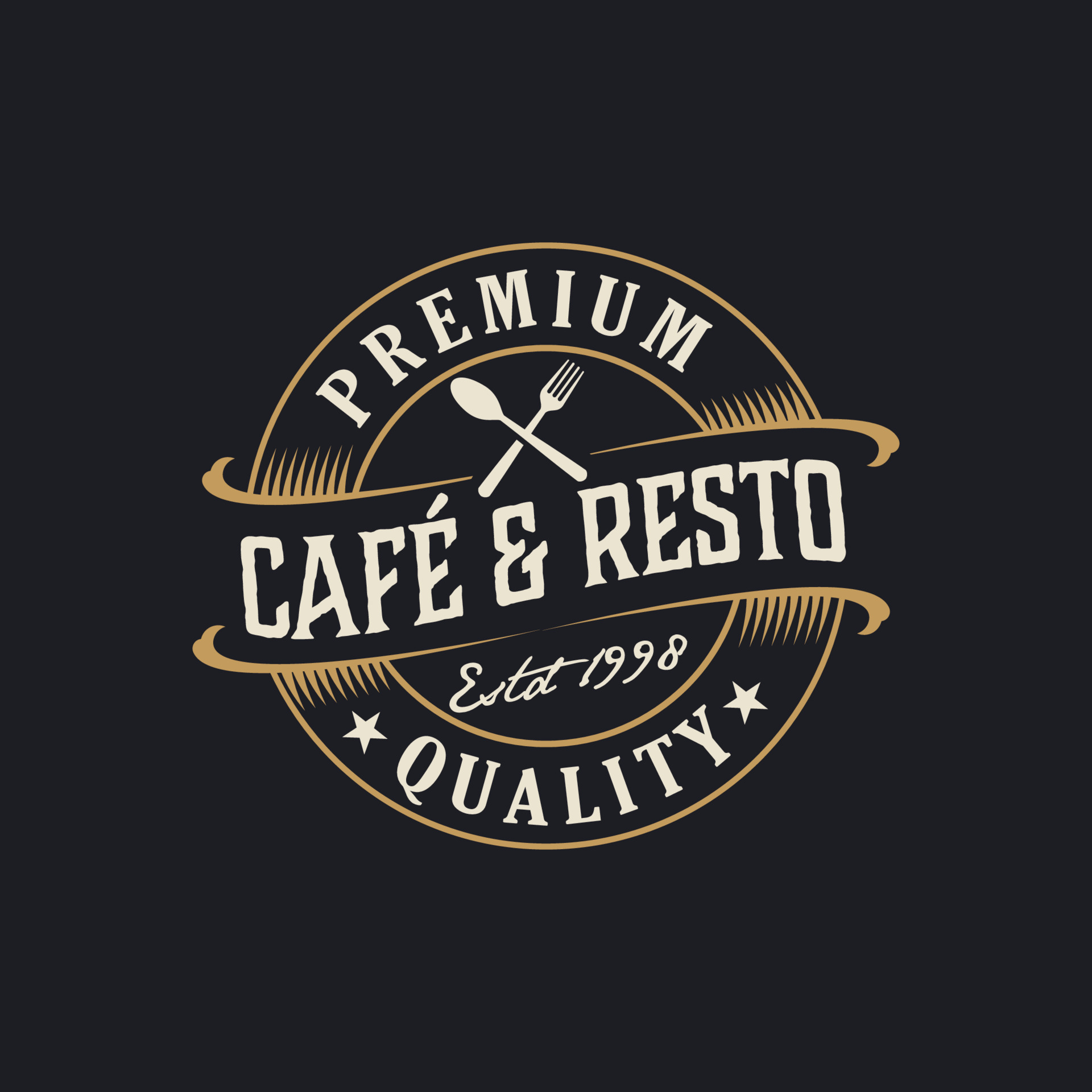 Vintage Logo Cafe And Restaurant Template Illustration 10630025 Vector copy-of-restaurant-logo-postermywall