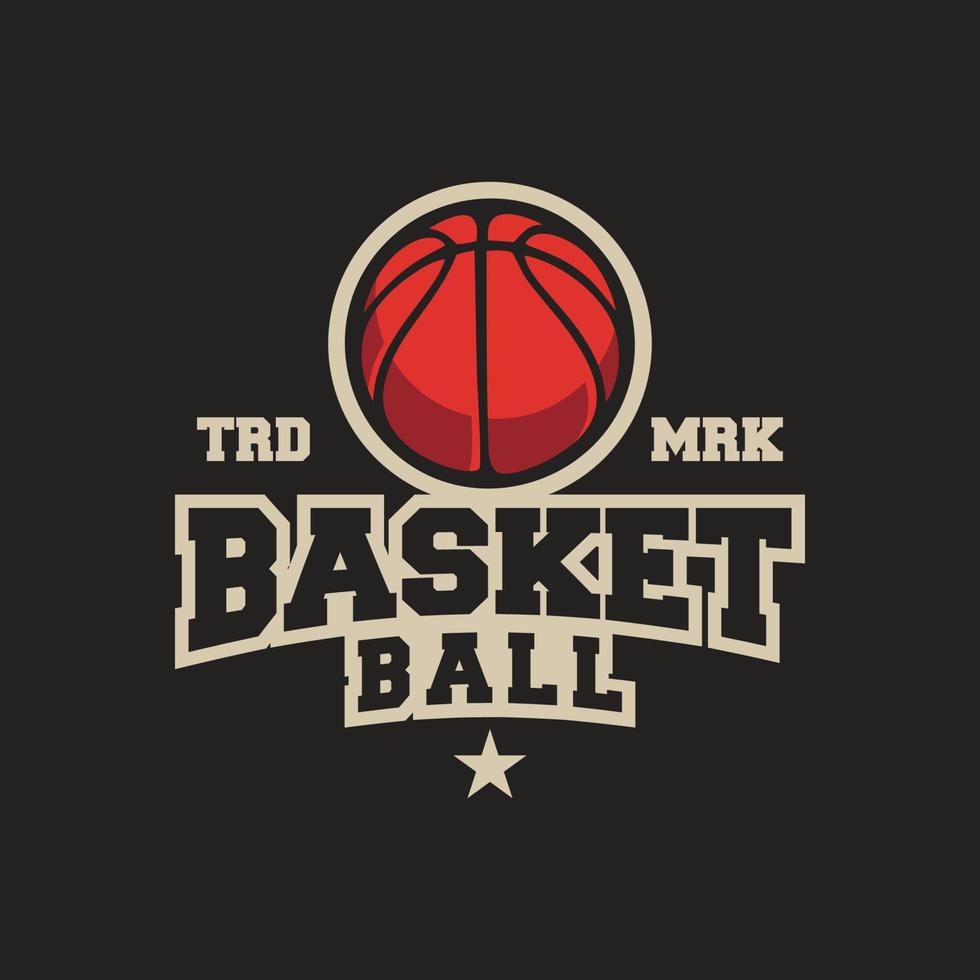 logo design basketball template illustration vector