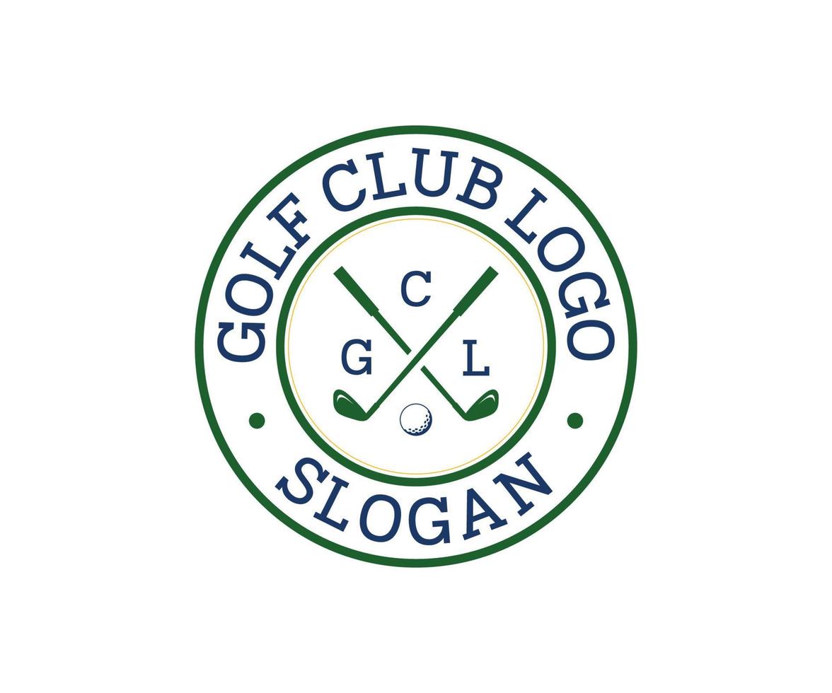 ilustración de icono de vector de diseño de logotipo de golf, logotipo de deportes