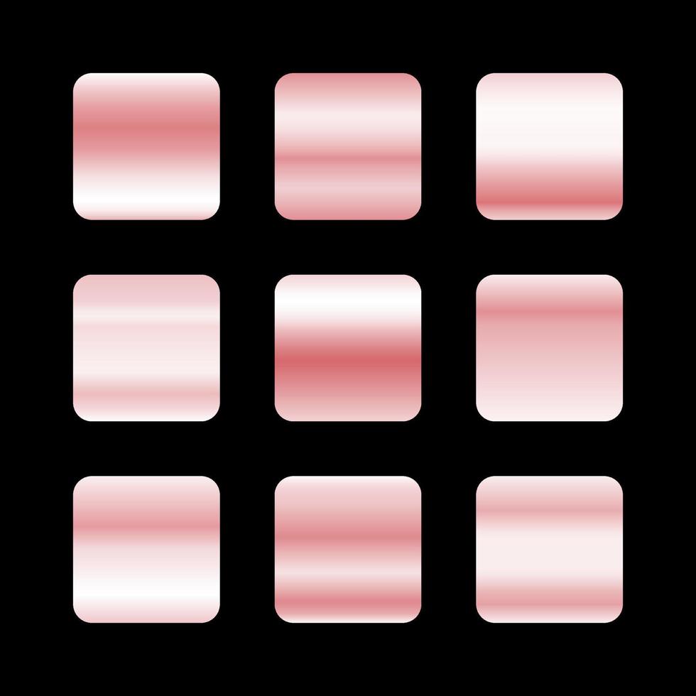 Rose Gold Gradient set Free Vector 10630860 Vector Art at Vecteezy