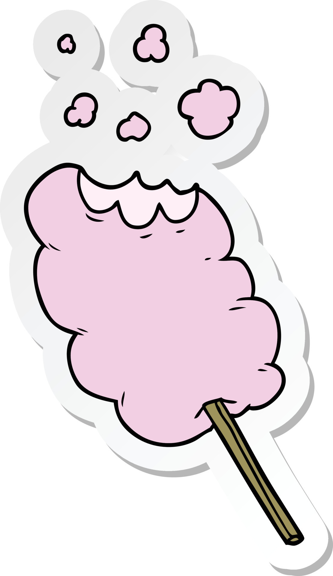 sticker of a cartoon candy floss 10631228 Vector Art at Vecteezy