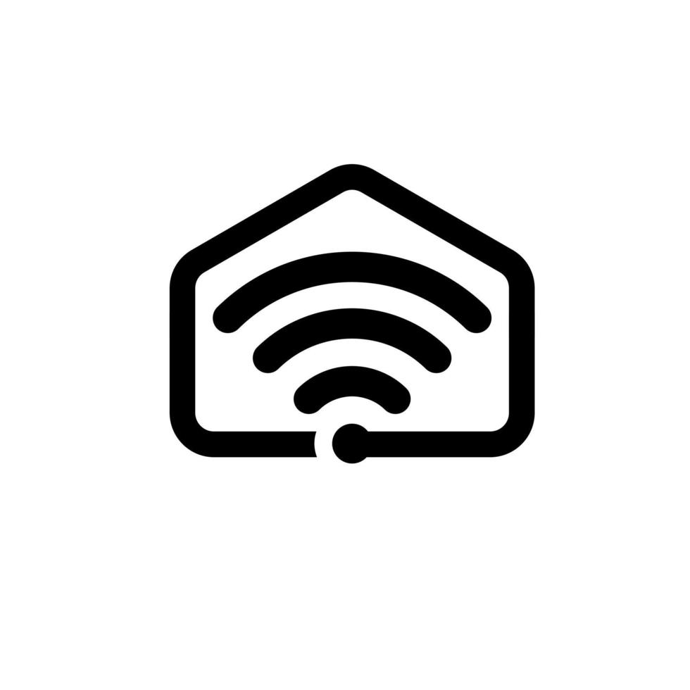 Smart Home, studio, wifi, connect logo design illustration Pro Vector