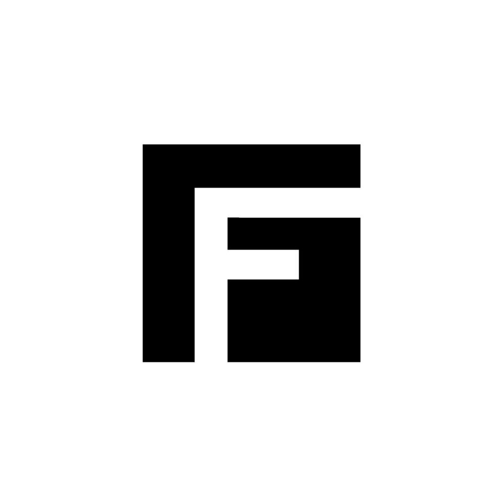letra f diseño de logotipo cuadrado inspiración pro vector
