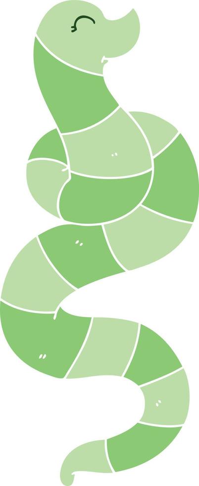 quirky hand drawn cartoon snake vector