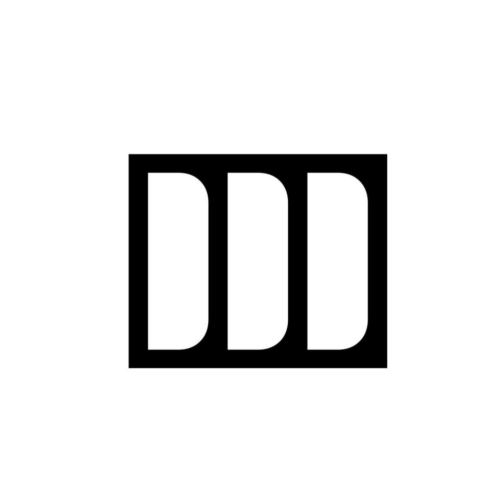 letter DDD negative space pro vector