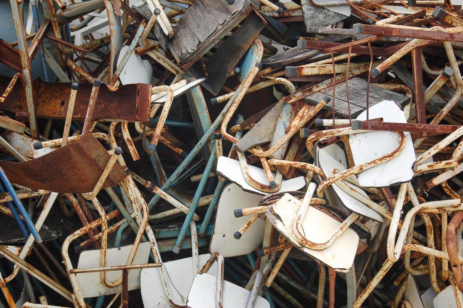 Rusted Junk In Back Yard photo