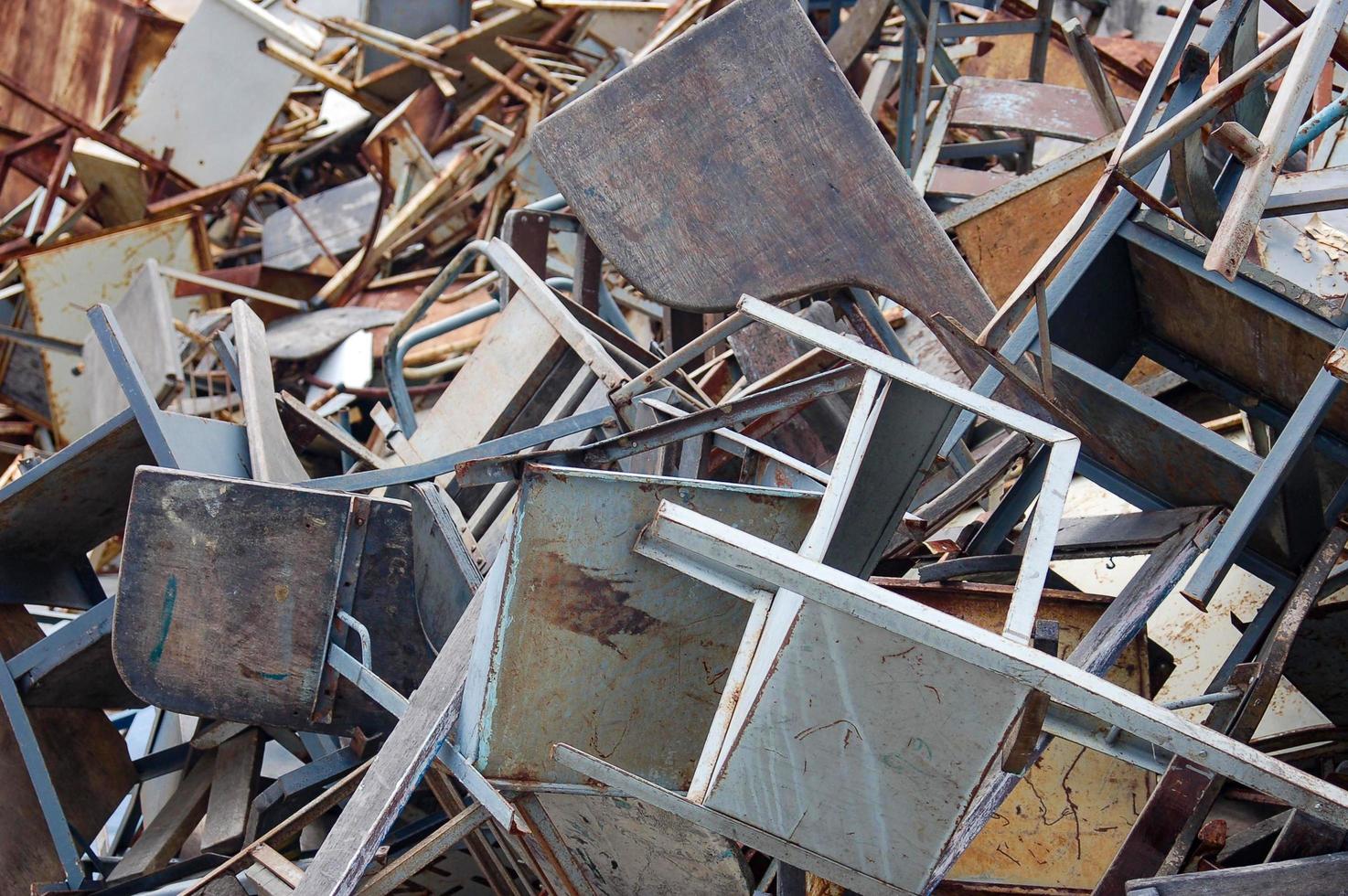 Rusted Chairs In Junk Back Yard photo