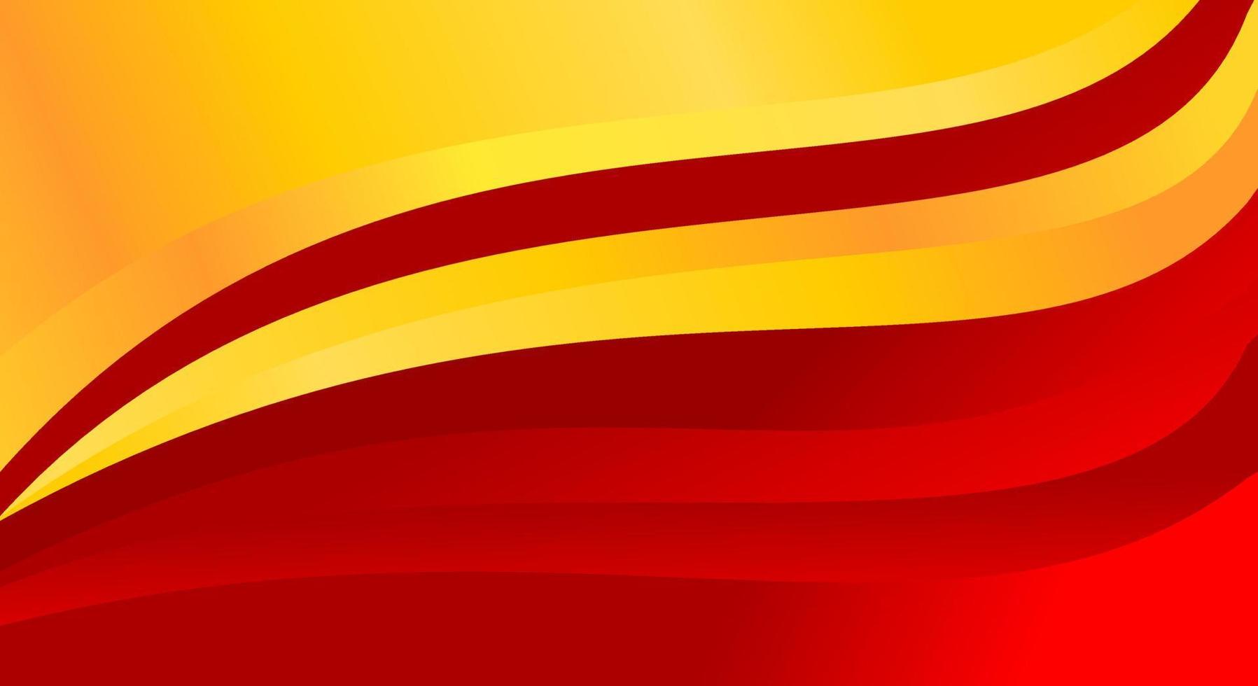 Abstract background banner with red and orange wavy vector