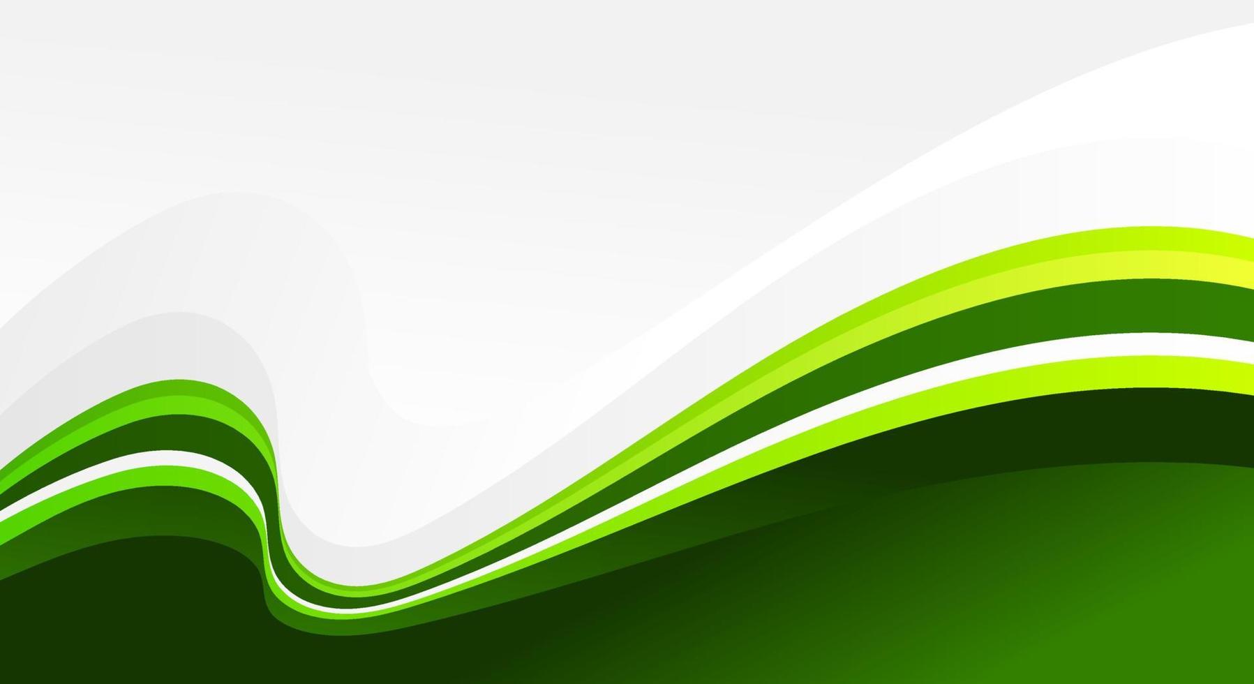 Elegant wave green background vector