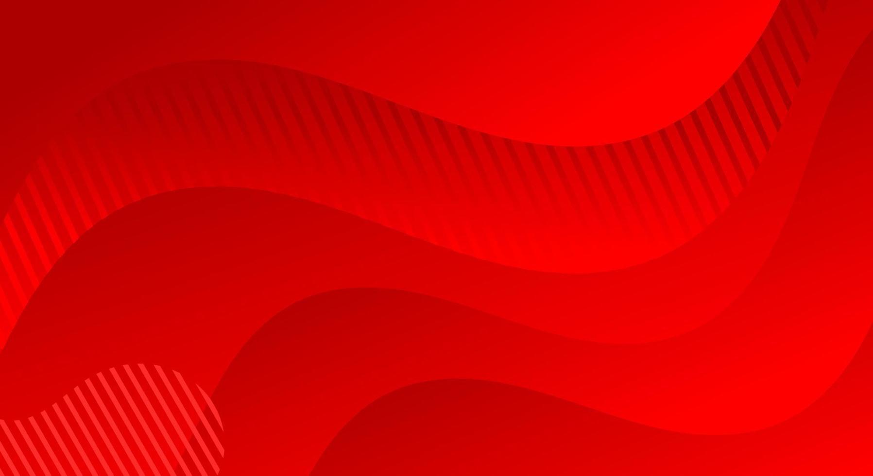 Abstract wavy red background vector