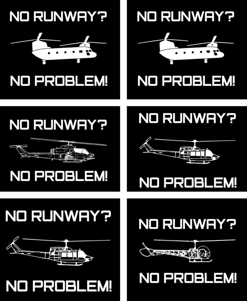 No runway No problem- Pilot t-shirts design, Hand drew lettering phrase, Calligraphy t-shirt design, Silhouette, EPS 10 vector