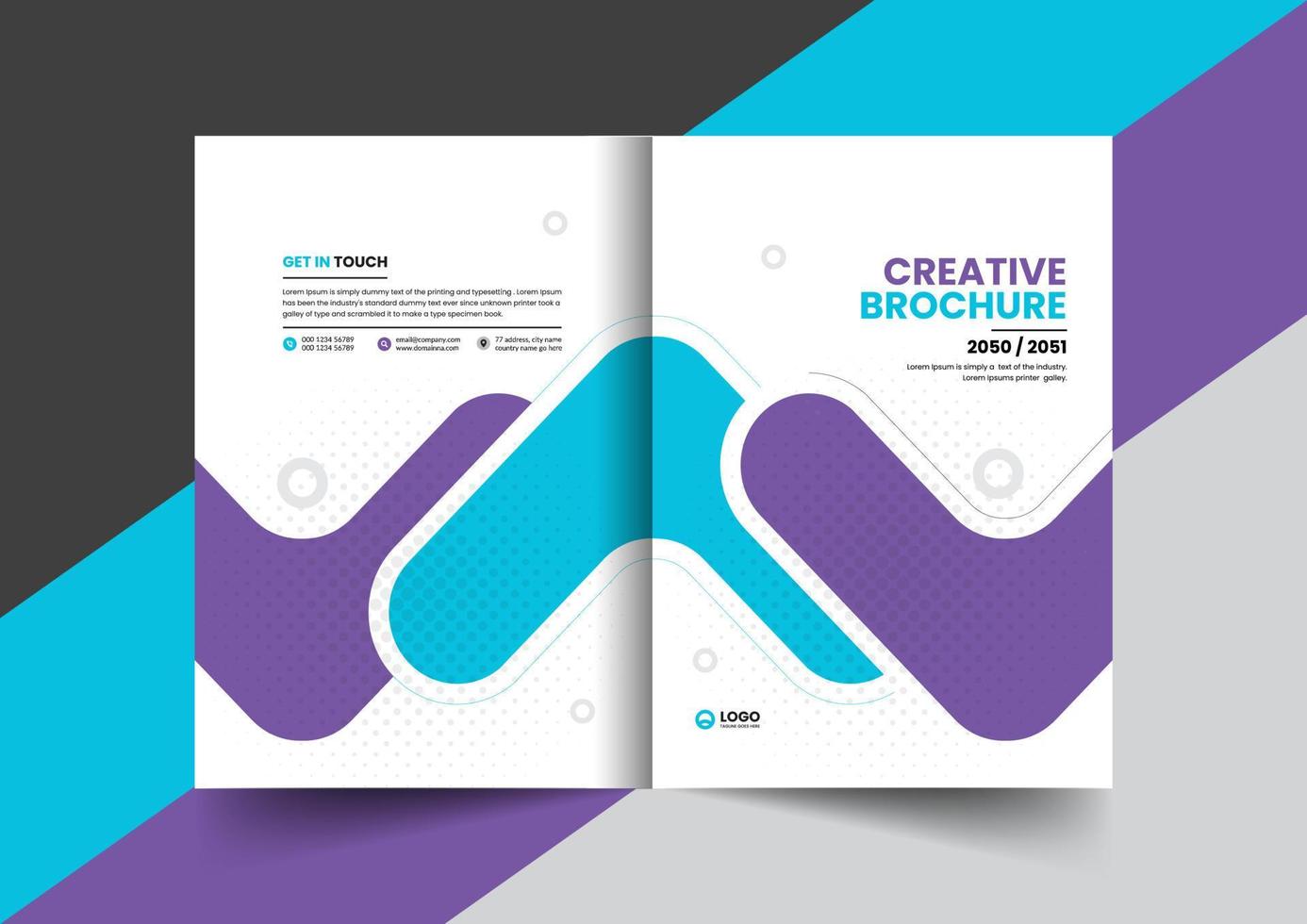 corporate company profile brochure annual report booklet proposal cover page layout concept design vector