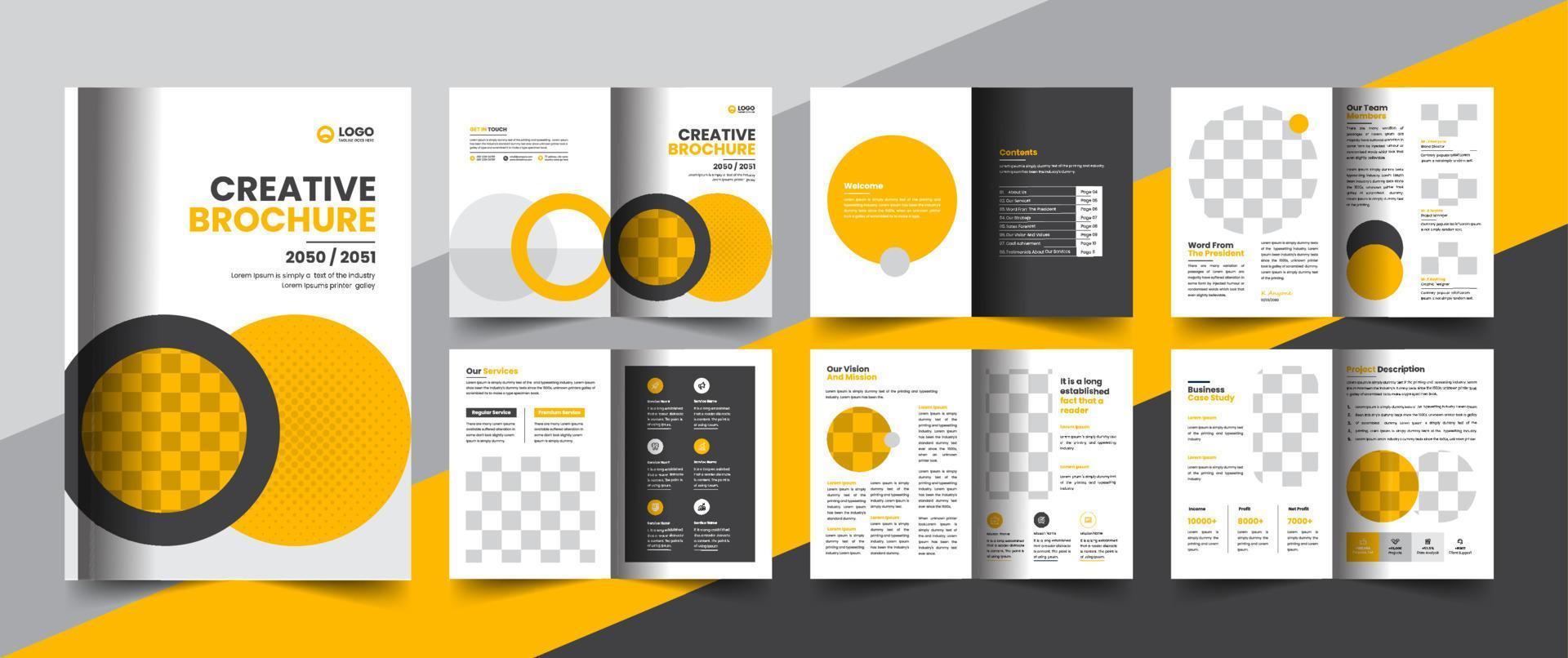 folleto de perfil de empresa corporativa folleto de informe anual diseño de concepto de diseño de propuesta comercial vector