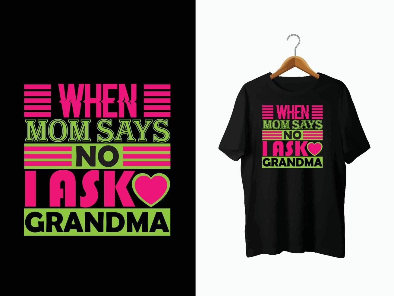 Grandma T-Shirt Design vector