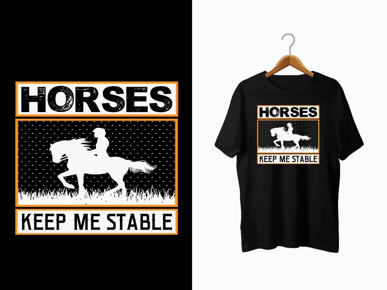 diseño de camiseta de caballo vector