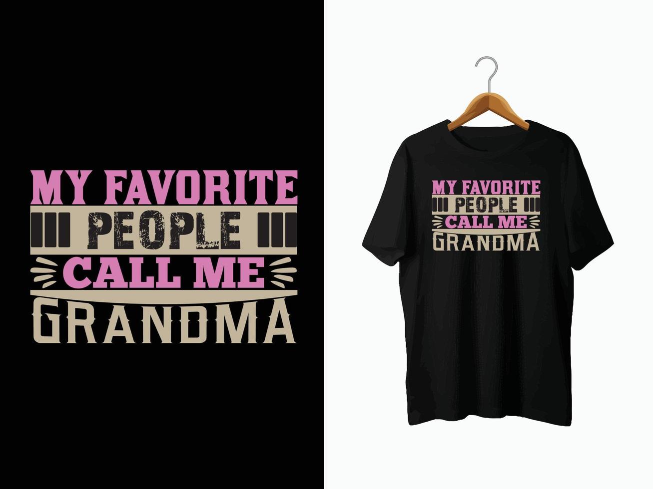 Grandma T-Shirt Design vector